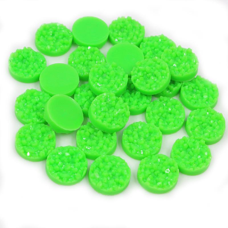 Neue, farbenfrohe 8/10/12 mm große, flache Naturharz-Cabochons (40 Stück) für Armbänder, Ohrringe und DIY-Schmuckherstellung