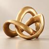Finished Resin Sculpture Modern Intertwined Loop Minimalist Decor Ornament with