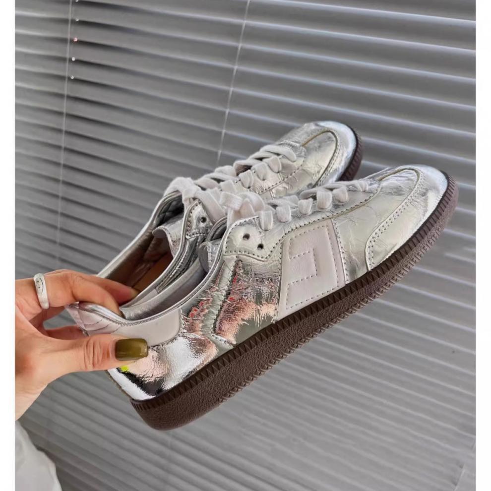 2025 Versatile Women's Silver Sneakers – Forrest Gump Campus Style Casual White Trainers