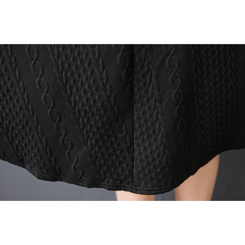 DIMANAF 2025 Podzim Zima Nadměrná velikost Košilové šaty Dámské Dlouhý rukáv Vintage Dámské Volné topy Pulovr Černá