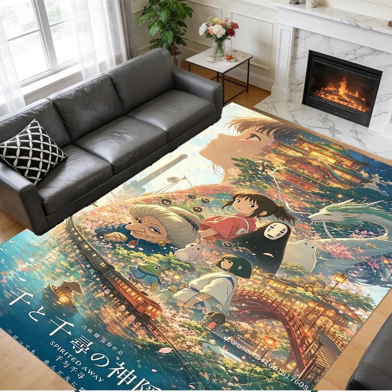 Crystal Velvet Rug Soft Non Slip Indoor Floor Mat Home DecorSpirited Away