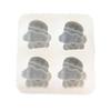 4 Peças Molde de Silicone de Grau Alimentício para Fabricante DIY de Pingentes e Chaveiros Fofo Donut Cachorro Chinelo Decoração de Bolo Molde de Cera de Geléia de Fácil Liberação