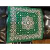 Used Rare Color Paisley Pattern Bandana Green Cotton