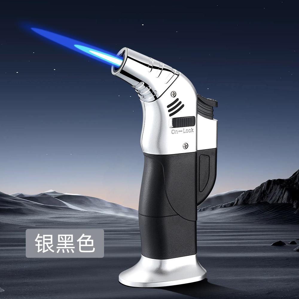 Windproof Straight Forward Multifunctional Lighter Moxibustion Cigar Spray Gun Portable Large Capacity Cigarette Accessory