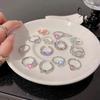 Stylish Silver Zircon Ring for Women - Light Luxury Open Design, Perfect for Index Finger