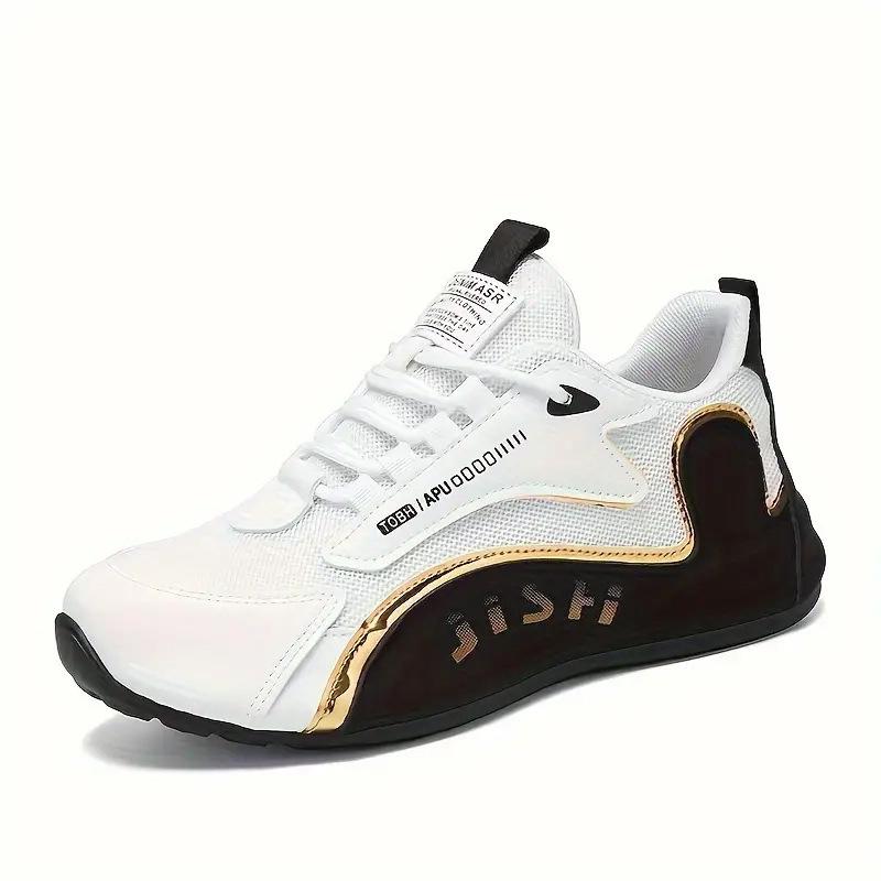 Men's 2026 Breathable Mesh Sports Shoes: Trendy Casual High-End Dad Sneakers Plus Size