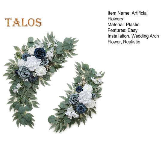 2 Stück Künstliche Blumen Swag Faux Blumen Rose Swag Blumengirlande für Zeremonien Zeichen Hintergrund Hochzeit Bogen Treppengeländer Dekor