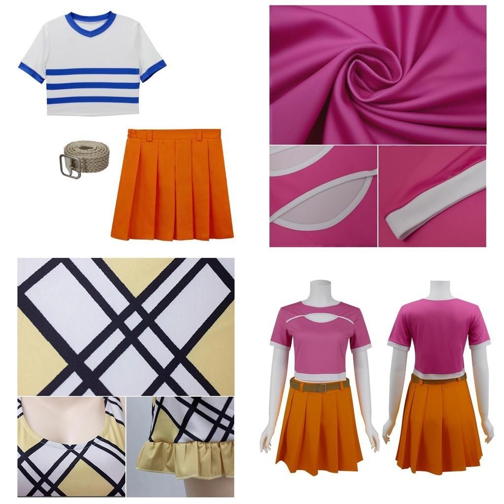 Originalgetreues One Piece Nami Cosplay-Kostüm für Damen, süße Anime-Kleidung für Halloween