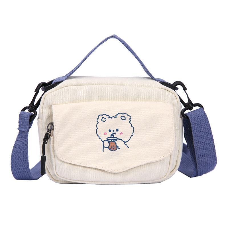 Women's Bag 2 New Small Square Bag Fashionable and Sweet Nylon Cloth Handbag Messenger Bag