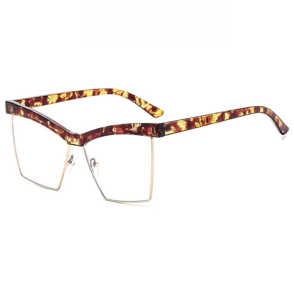 New Retro Half Frame Cat Eye Eyewear Frame For Women Men Anti Blue Light Glasses Clear Reading High Quality Eyewear