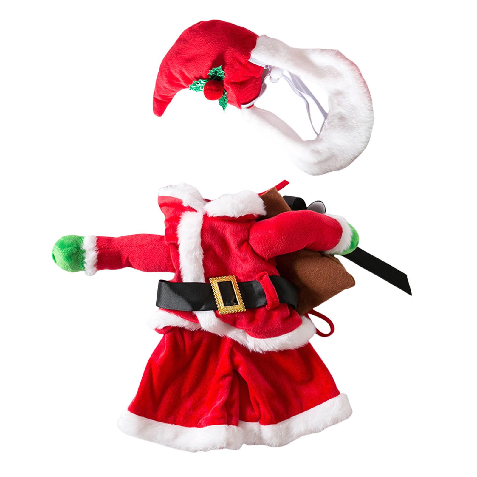 

Рождественский наряд для питомца любого размера Костюм Санты Худи Шапка Костюм для питомца для фестиваля Тематическая вечеринка Фотосессия Одежда для питомца M