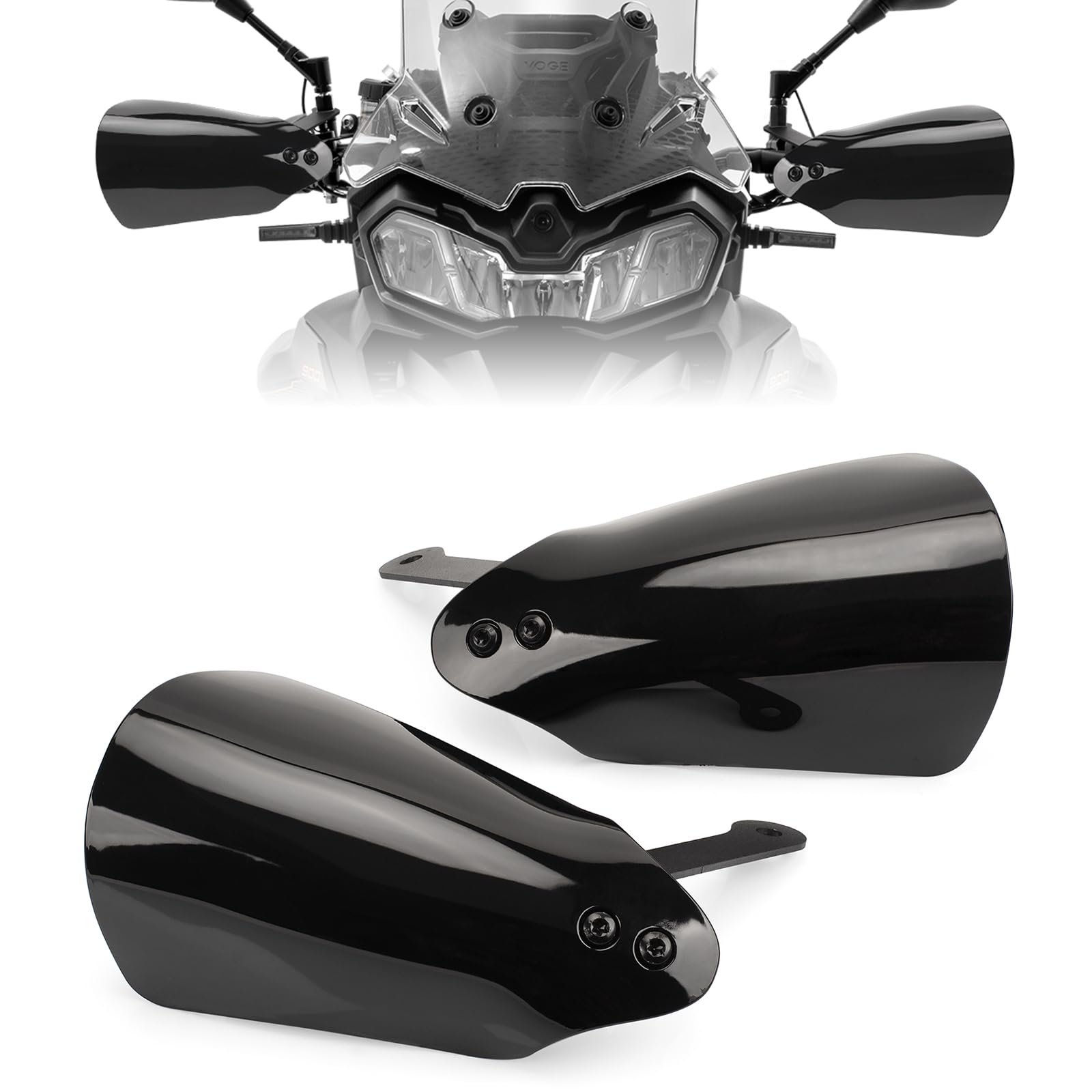 RACEAST Motorcycle Knuckle Guards, Universal Handguards, Handle Covers, Windscreen, Cold Protection, Stone Guard, Rain Guard, High Durability, Knuckle