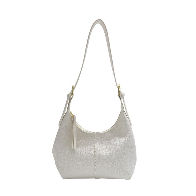 Simple retro shoulder bag women's new fashionable texture underarm bag casual commuter dumpling bag