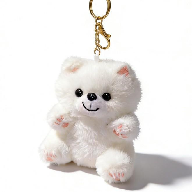 Super Miękka Lalka Uzdrowicielka Torba Dekoracja Uroczy Pluszowy Samoyed Breloczek Dziewczynka Mała Zabawka Dziewczyna Najlepszy Przyjaciel Prezent