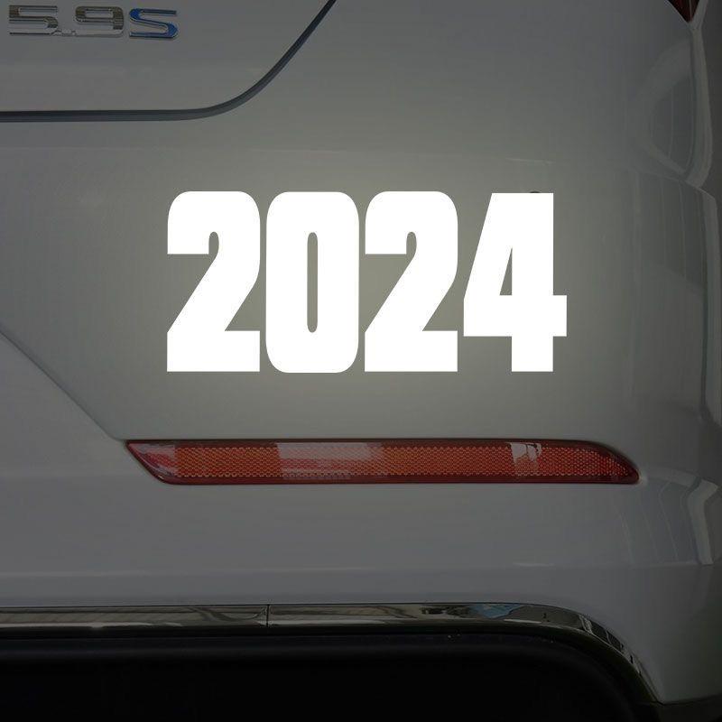 1987 Birth Year Reflective Car Decal - 1986 Bold Number Sticker for Creative Warning