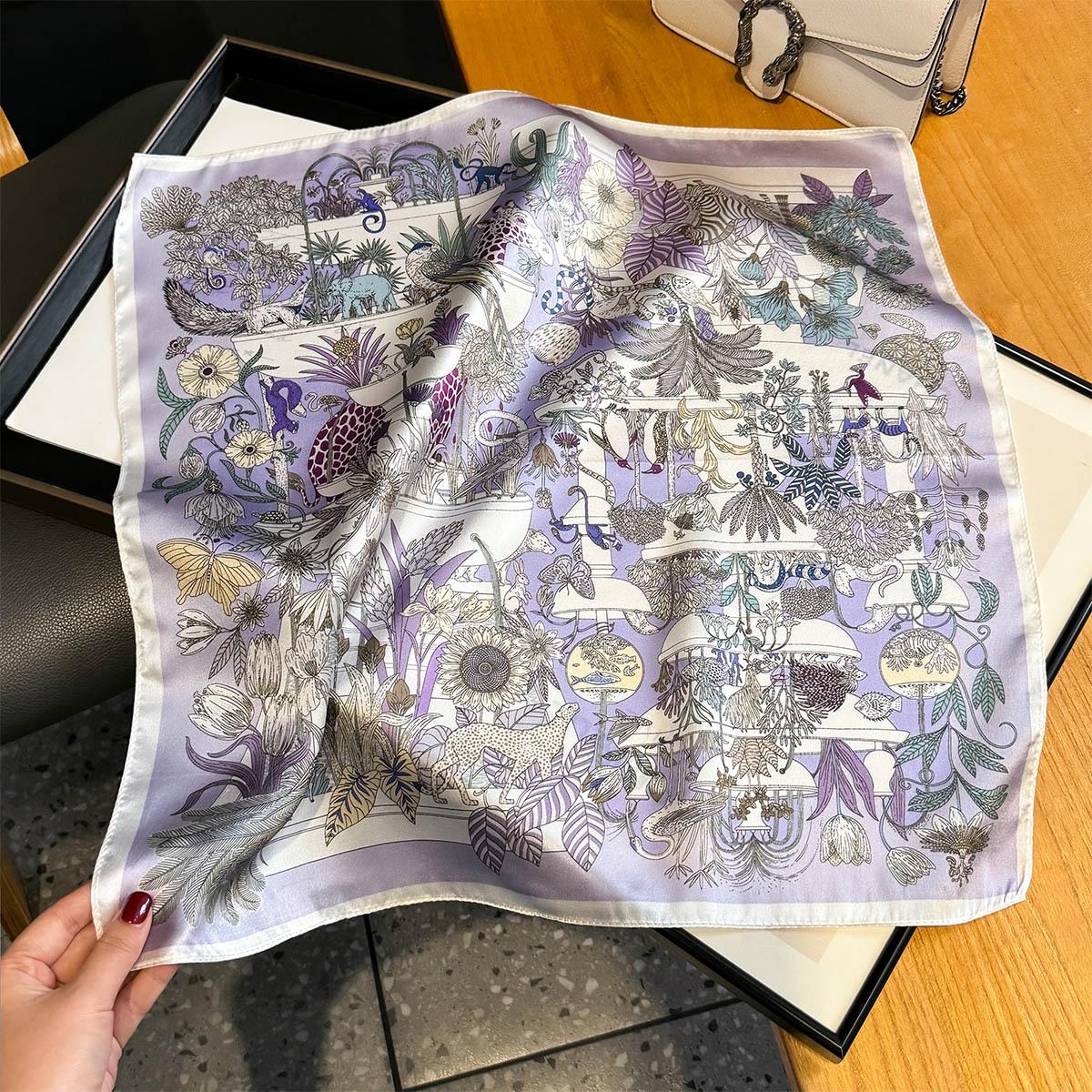 

Новый 100% Натуральный Шелковый Квадратный Платок Женский Бандана Головной Платок Шарфы Шали Квадратный Фуляр Накидки cachecol femme schals bufanda Real silk 53x53cm