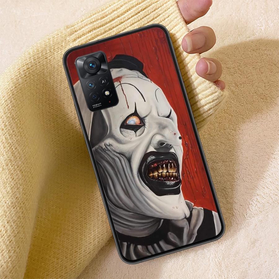 Horror Movie Terrifier Phone Case For Redmi 13C 14C Note 14 13 Pro Plus 12 12C 10A 10C 10 9A 9C 9T 9 8 8A K80 K70 Pro Cover TPU