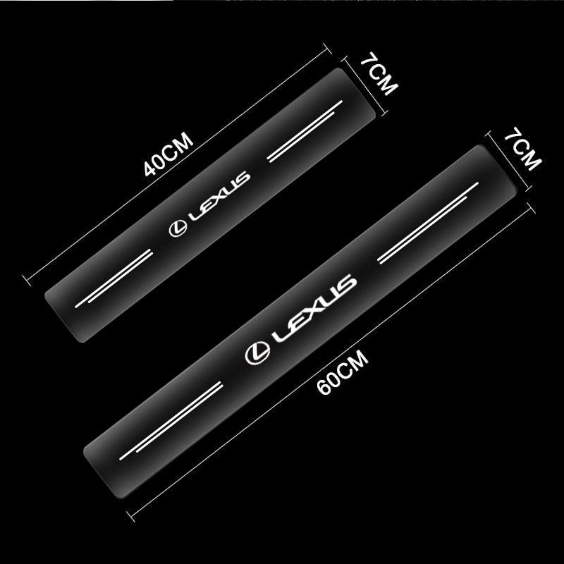 Hot Car Threshold Protector Transparent Decorative Badge Sticker For Lexus IS ES GS LS UX NX RX