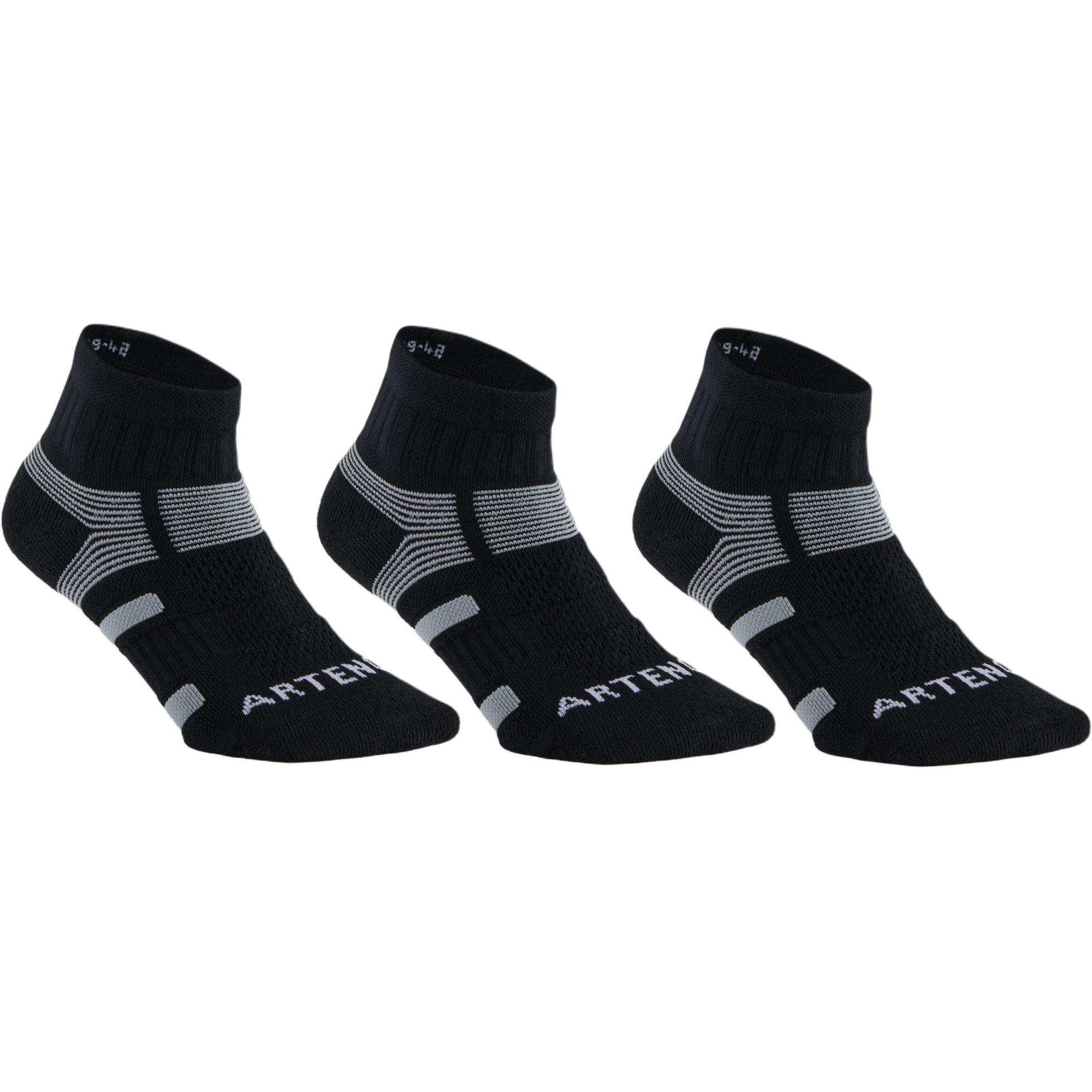 

DECATHLON RS 560 Mid-Leg Socks Unisex Triple Pair Black 39-42 чёрный
