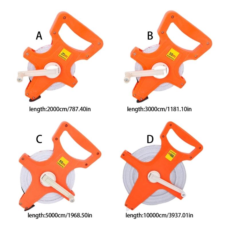 Meter Open Reel Fiberglass Tape Measure Yard Measuring Tape for Sports Field, Outdoor, Engineer Measuring Reel