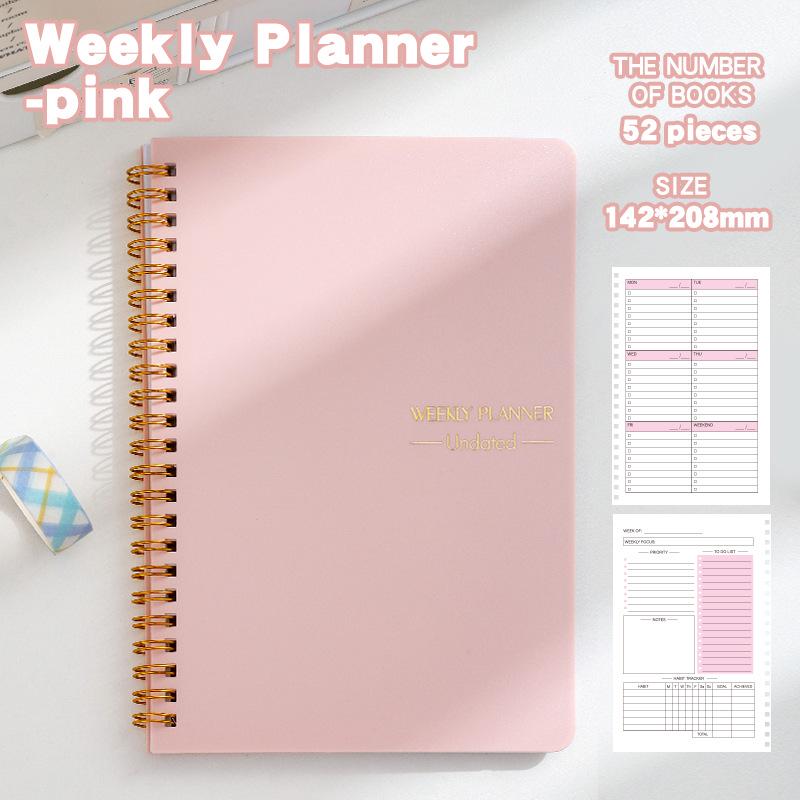 

Weekly Student Planner - A5 Self-Fill Schedule Notebook