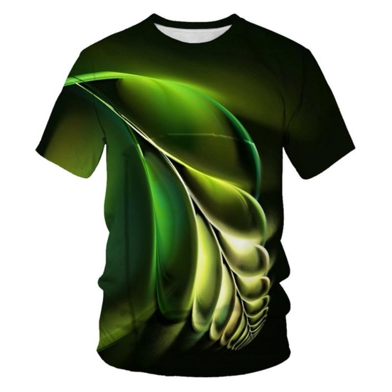 Summer Fashion Colour Light Spectrum Men T-shirt New Casual Printing Fun Tees Trend Personality Leisure O-neck Short Sleeve Tops