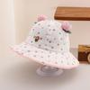 Baby Girls Sun Hat 50cm 1-3 Years Spring New Polka Dot Floral Bucket Cap Toddler Outdoor Windproof Kids Summer Beach Bonnet