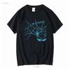 T-shirt tergicristalli stampa serigrafica manica corta cotone manica lunga o maniche vintage Lavata Elasticizzata moda Streetwear versatile