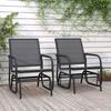 Garden Swing Chairs 2 pcs Black 61 x 76 x 87 cm Textilene & Steel