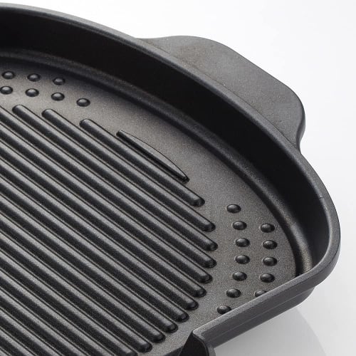 KAZARIKO IH Grill Pan for Samgyeopsal, Korean BBQ, and Direct Fire Grilling, 38cm Diameter X 32.5cm, Large Size