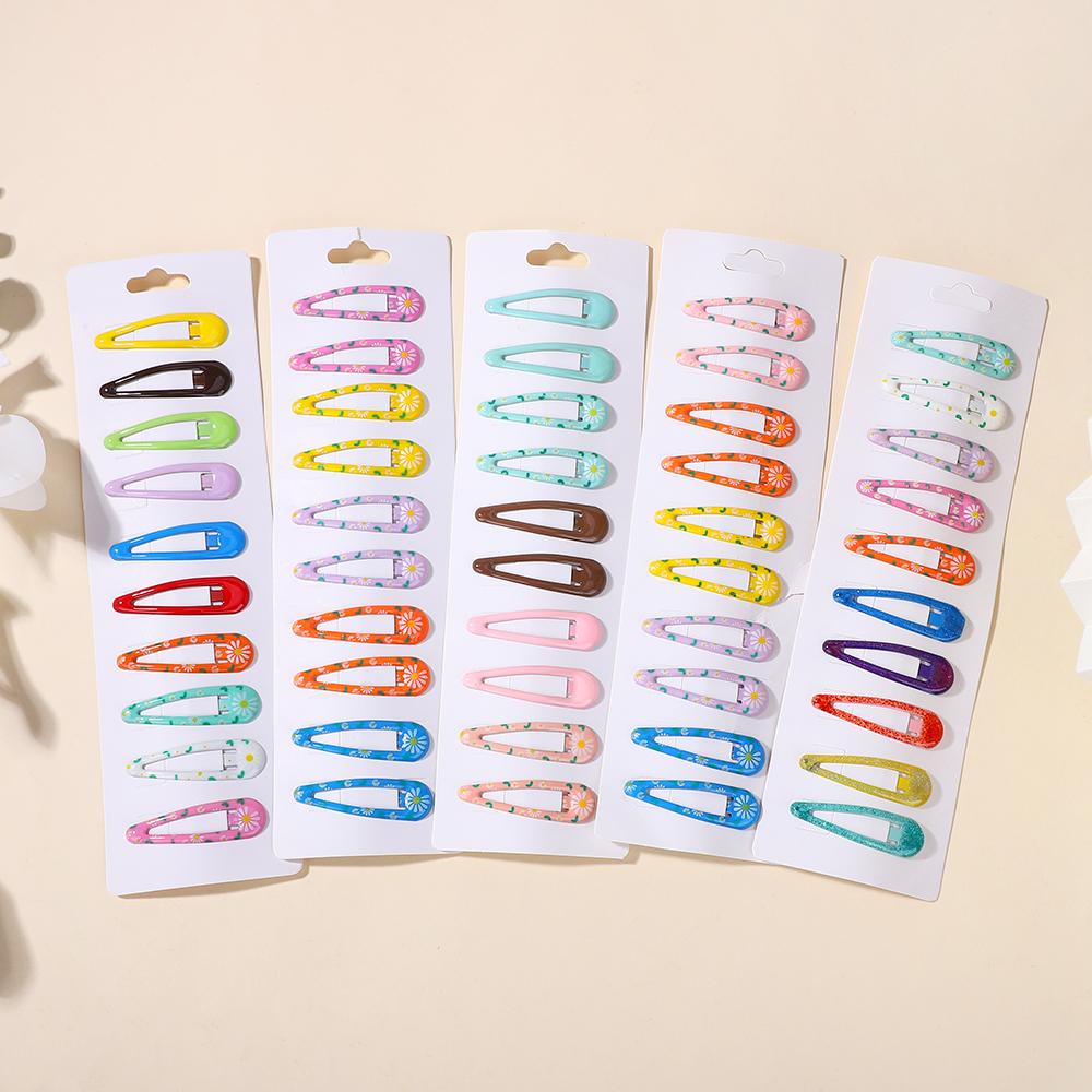 

100 шт. случайные заколки для волос BB, заколки для челки, заколки для волос со смешанным принтом, заколка для светлых волос, свежий детский головной убор, шпилька для волос