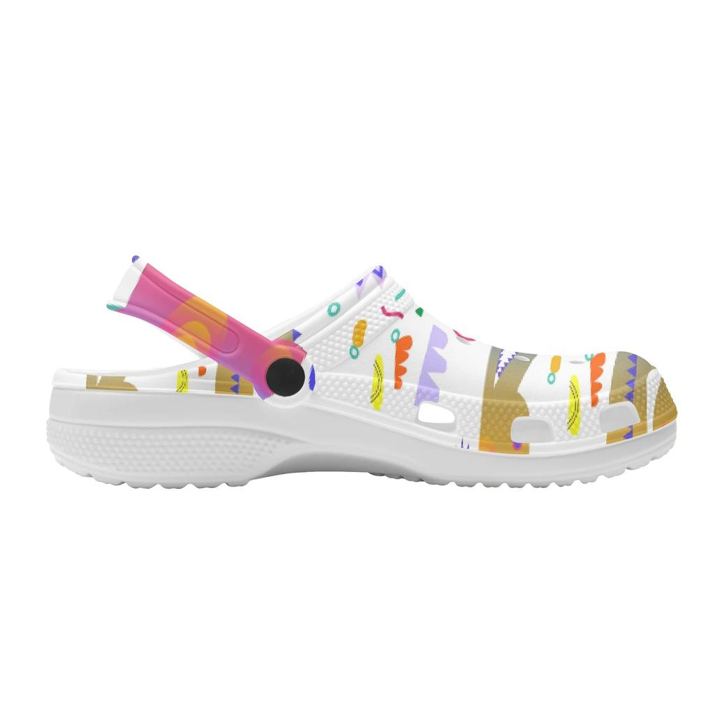 Fashion Printed EVA Clogs for Women Men Ventilated Lightweight Slip On Casual Shoes Soft Sole Summer Sandals Daily Leisure Wear