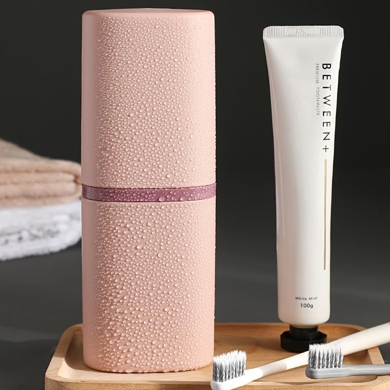 1pc Portable Multifunctional Travel Toothbrush Holder Case - Compact Storage Box for Mouthwash, Toothbrush, and Accessories