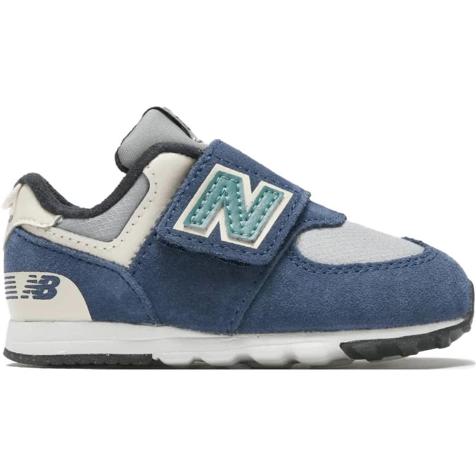 New Balance 574 New-B Hook & Loop Toddler Navy Slate Grey Baby Sneakers Blue NW574SOA