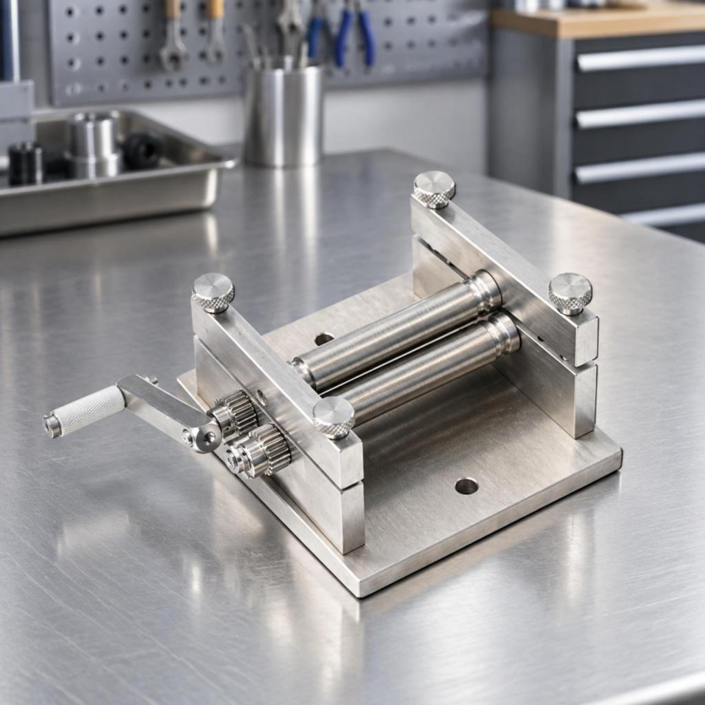 Hand Crank Sheet Roller Precision Stainless Steel Rolling Machine Portable