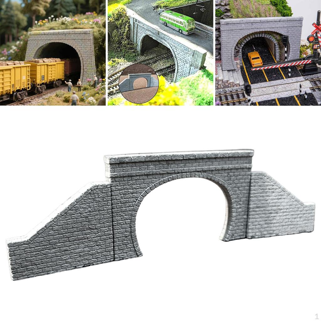 N Scale Railroad Tunnel Model Miniature Scene Gift Simulation Toy Train Layout for Boys Girls Kids