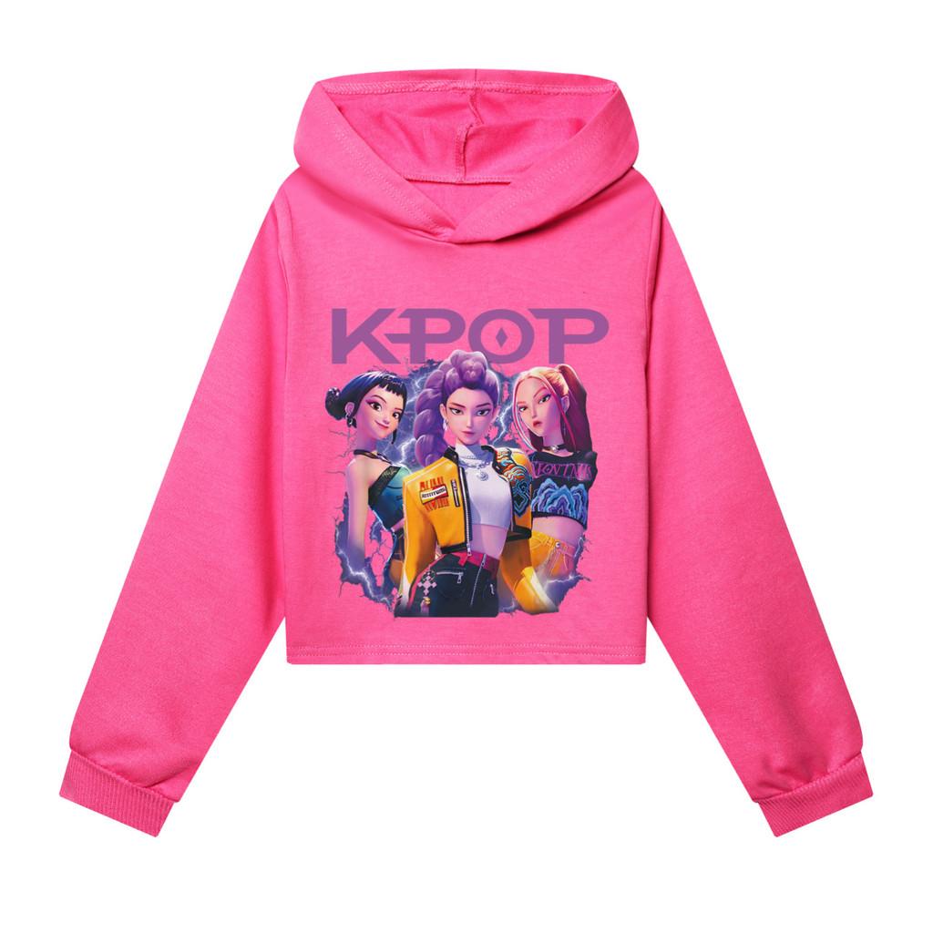 

5112 Kids Girls POP Singer Rumi Mira Zoey Printed Casual Long Sleeves Hoodies Sweatshirt Top 170cm рожевий червоний колір