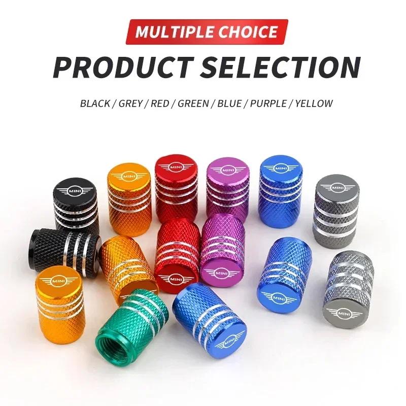 Cars R56 For BMW MINI Car For BMW Automobile Tire Inflation Nozzle Cover Bolt-in Aluminum Theftproof Valve Caps For BMW Mini Coo