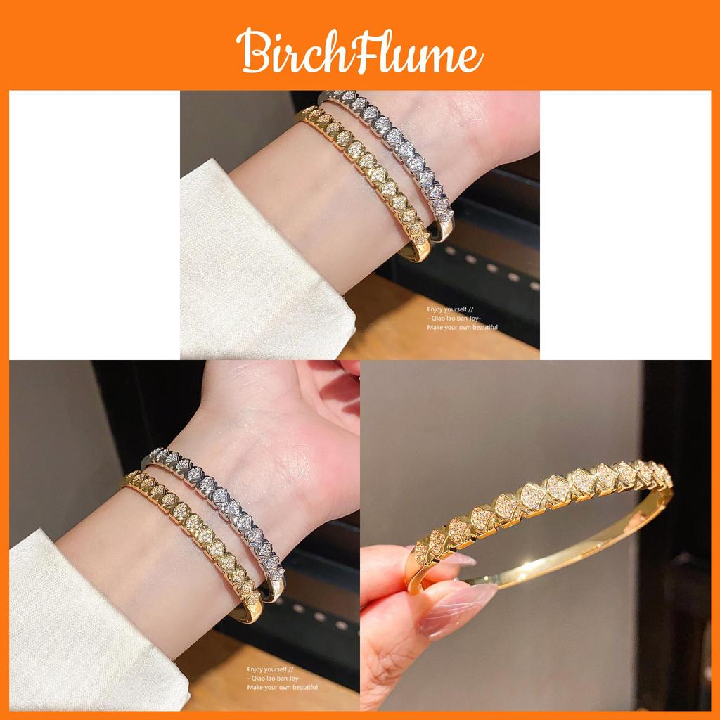 Copper Zirconia Fan Shaped Bracelet Elegant Geometric Jewelry For Fashion Ol
