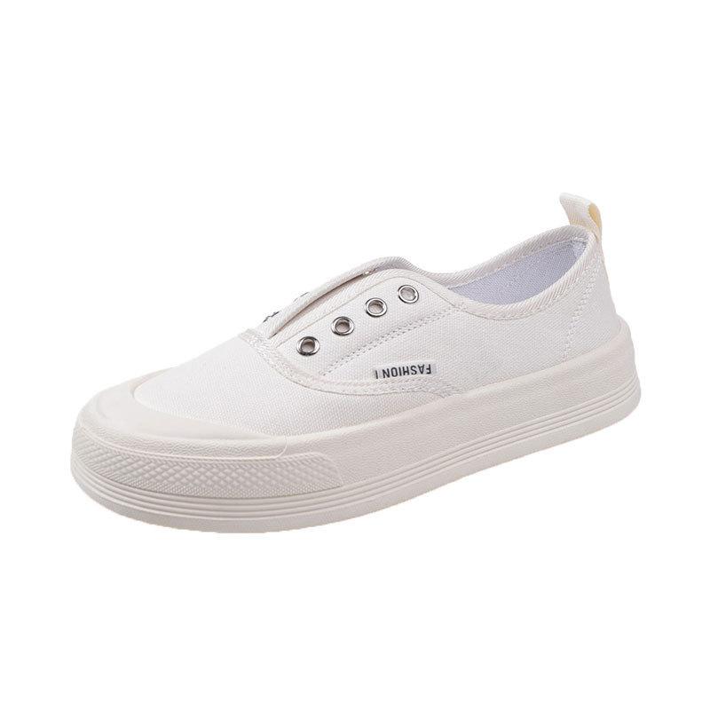 2025 autumn new versatile multi-color low-top canvas shoes women's platform lazy one-pedal casual board shoes single shoes tide