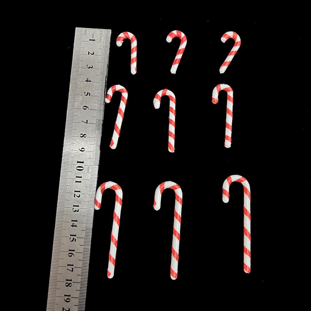 50Pcs DIY Craft Christmas Candy Cane Plastic Hanging Ornaments Christmas Candy Decorations Jewelry Mint Candy Christmas Pendant