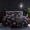 Europe plus America Dark Flower Print Soft Duvet Cover Set Quen King-Sized Dimensionsd Dimensions Beding Set Twin Single Double Bed Linen Sets Home