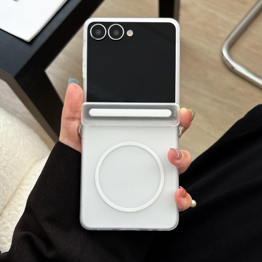 

Matte Magnetic For Magsafe Wireless Charging Hinge Phone Case For For Samsung Z Flip 7 6 5 5G Shockproof Ultra Thin Hard PC Cover Galaxy Z Flip5