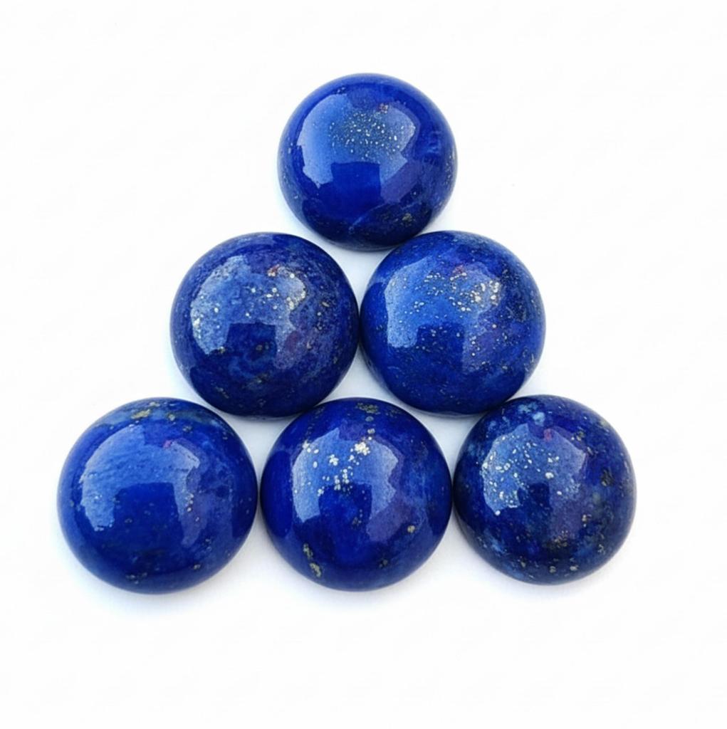 Round Blue Lapis Lazuli Cabochons - AAA Grade Lapis Lazuli Gemstones