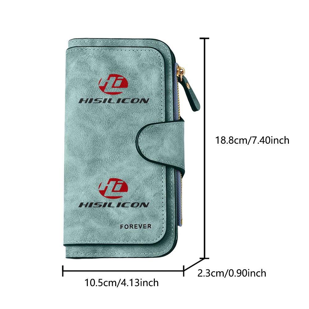 Hisilicon Semiconductor Long Zipper Wallet, Large Capacity Card Holder, Unisex Clutch Bag, Fashionable Zipper Coin Purse, Suitable for Daily Use, A