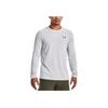 Under Armour Rush Solid Color Logo Print Vintage Long Sleeve T-Shirt Men Tops White 1379282-100