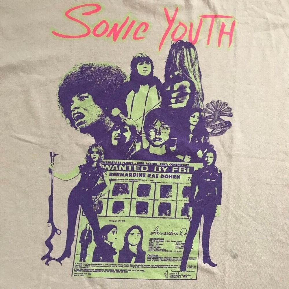 

Sonic Youth very rare 2000#039;s Vintage Tshirt Cotton Tee For Men S4XL Unisex T-Shirt L