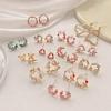 Circle Earrings Fresh Earrings Simple All-Match Petal Flower Earrings for Women