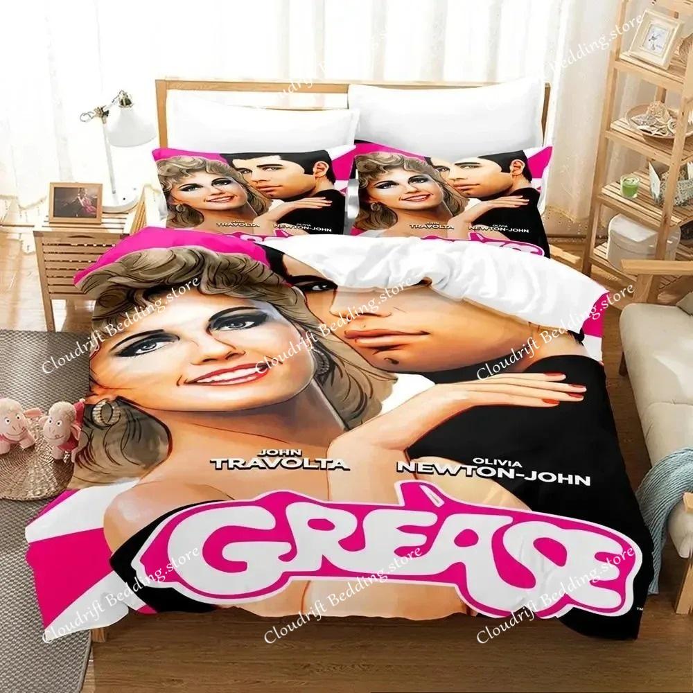 Zestaw pościeli 3D Print Grease Chłopcy Dziewczęta Rozmiar Twin Queen King Poszwa na kołdrę Poszewka na poduszkę Łóżko chłopcy Dorosły Tekstylia domowe