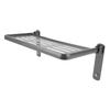 4 Bars Towel Warmer Rack Smart Touch Control Wall Mounted Towel Heater Rack for Bathroom Gray Right Line 45x35cm EU Plug 220V